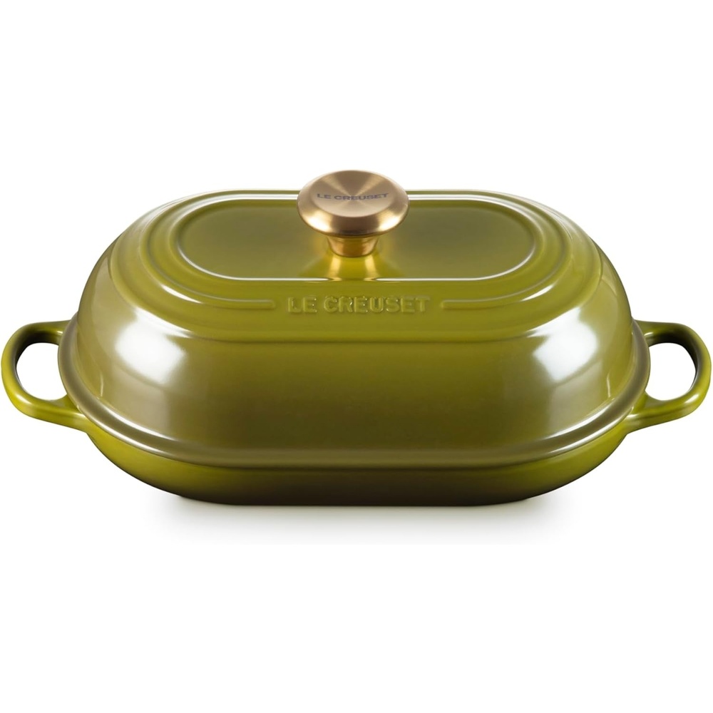 image:imageLe Creuset Enameled Cast Iron Signature Round Bread Oven 95 inch WhiteOlive