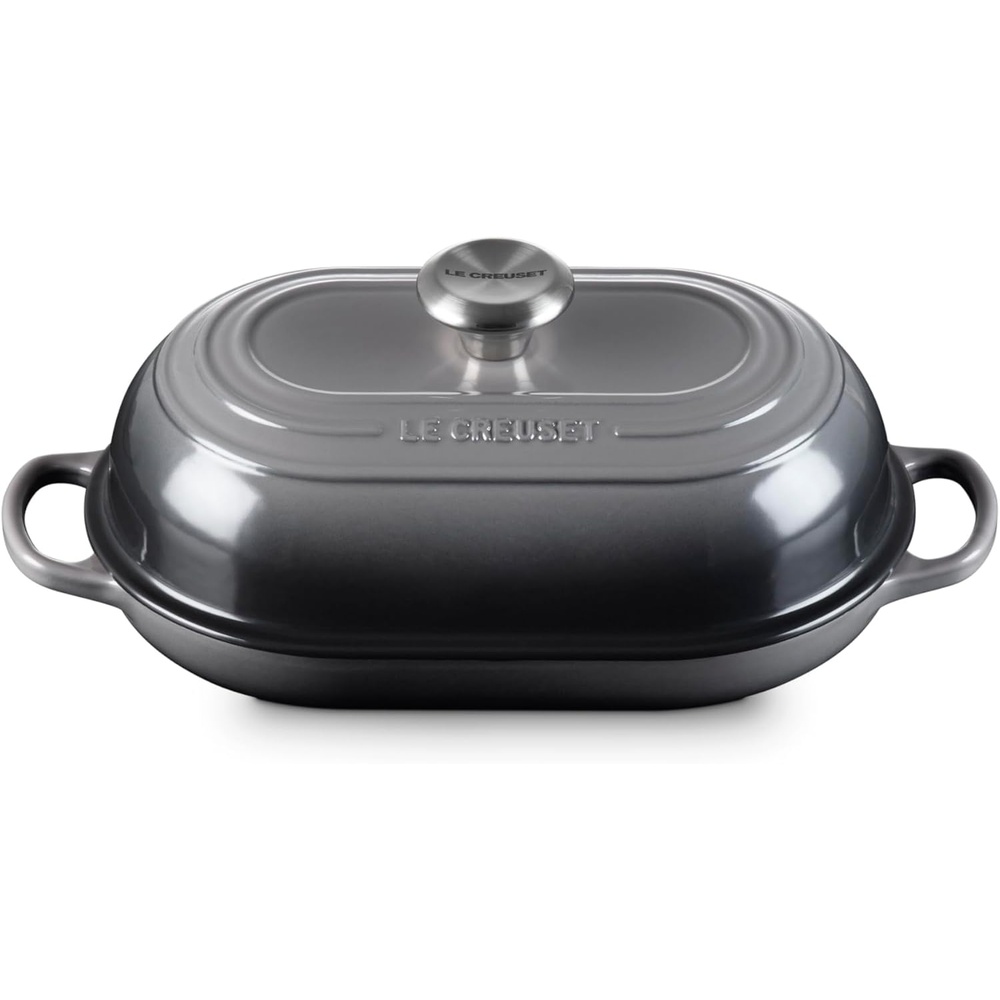 image:imageLe Creuset Enameled Cast Iron Signature Round Bread Oven 95 inch WhiteOyster