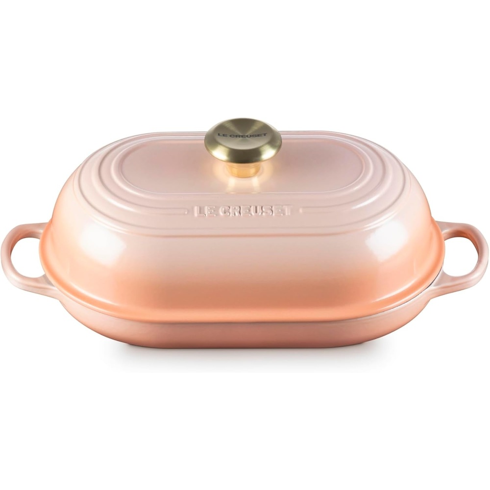 image:imageLe Creuset Enameled Cast Iron Signature Round Bread Oven 95 inch WhitePeche