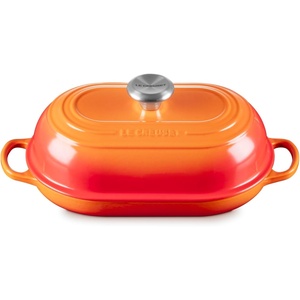 image:imageLe Creuset Enameled Cast Iron Signature Round Bread Oven 95 inch WhiteFlame