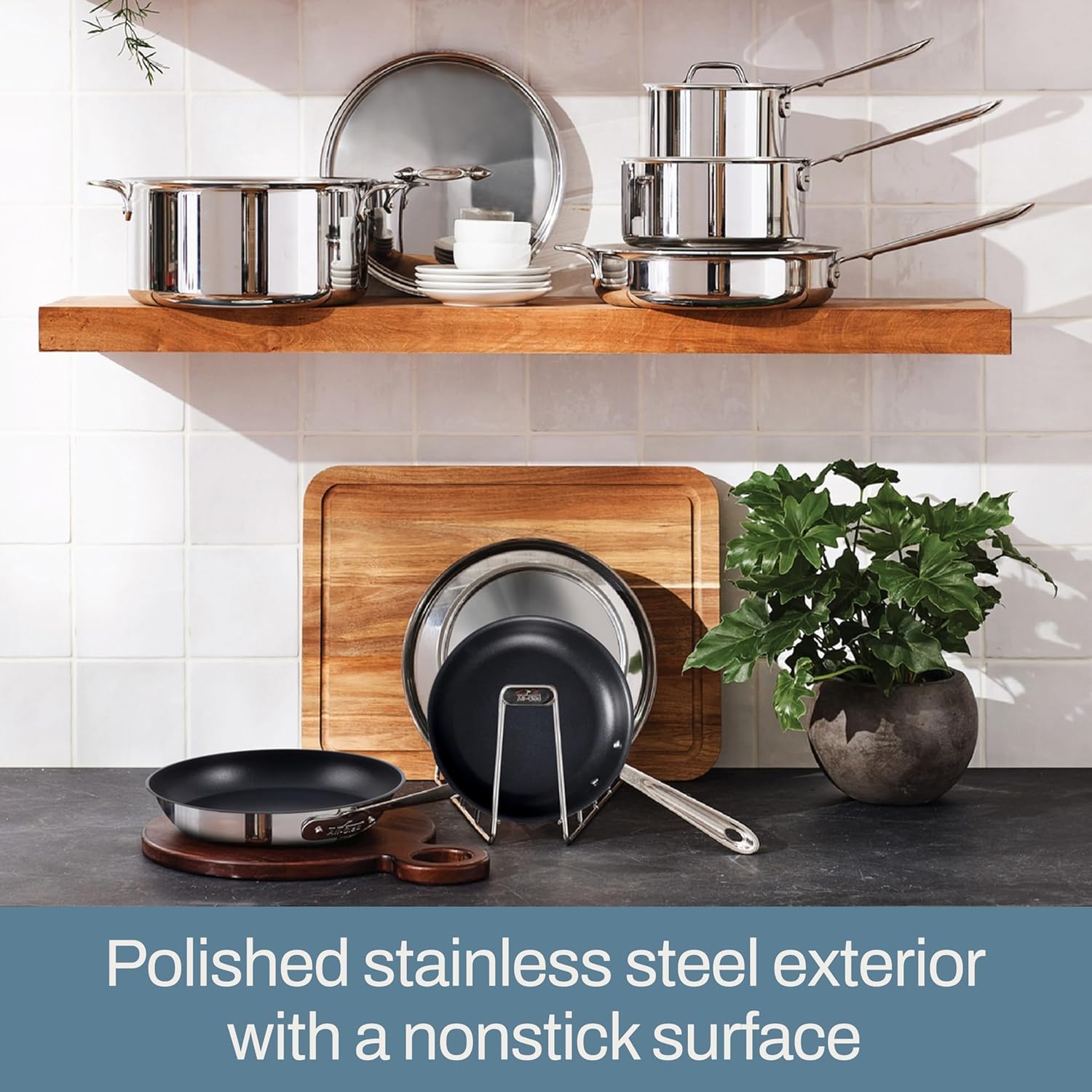 image:imageAllClad D3 Pro Nonstick 3ply Bonded Cookware 10 inch Fry Pan and Spatula