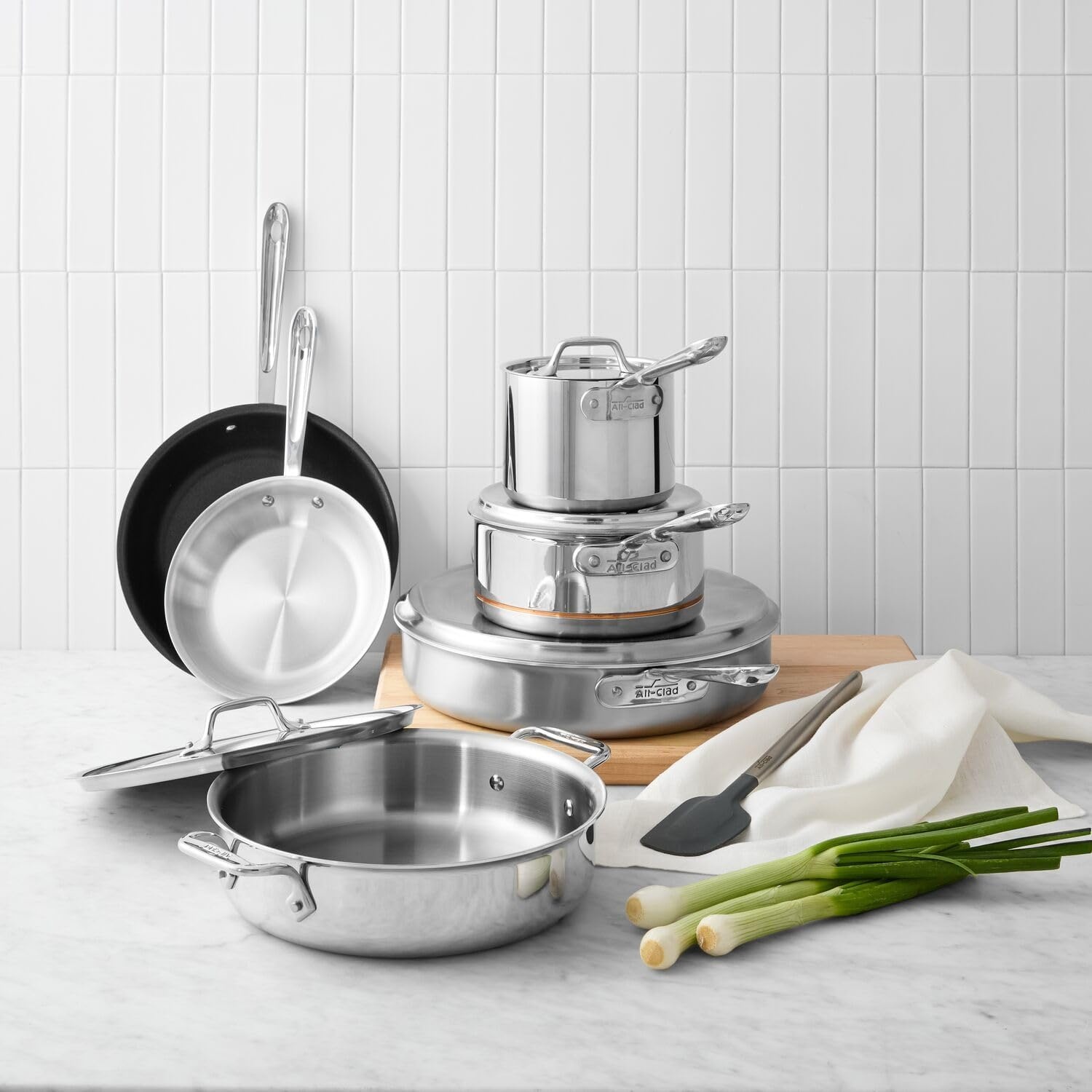 image:imageAllClad D5 Brushed Stainless Steel Saut Pans