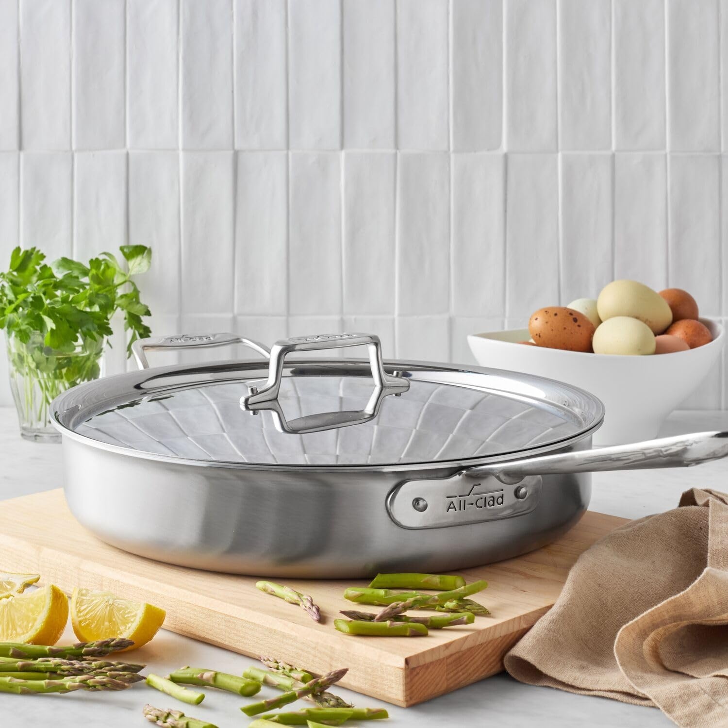 image:imageAllClad D5 Brushed Stainless Steel Saut Pans
