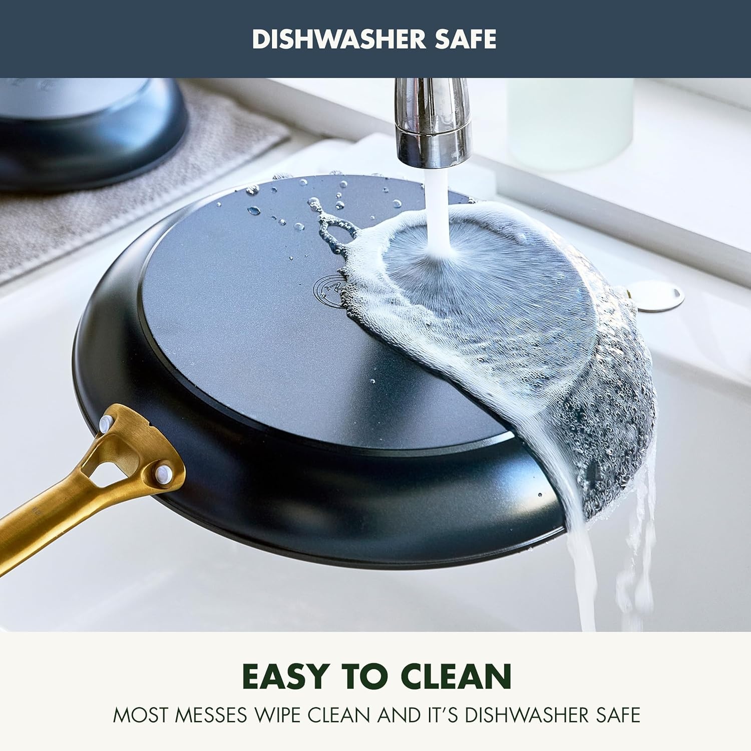 image:imageGreenPan Hard Anodized Healthy Ceramic Nonstick 10 and 12 Frying Pan Skillet Set Gold Handle PFASFree Dishwasher Safe Oven Safe Twilight BlueTwilight Blue