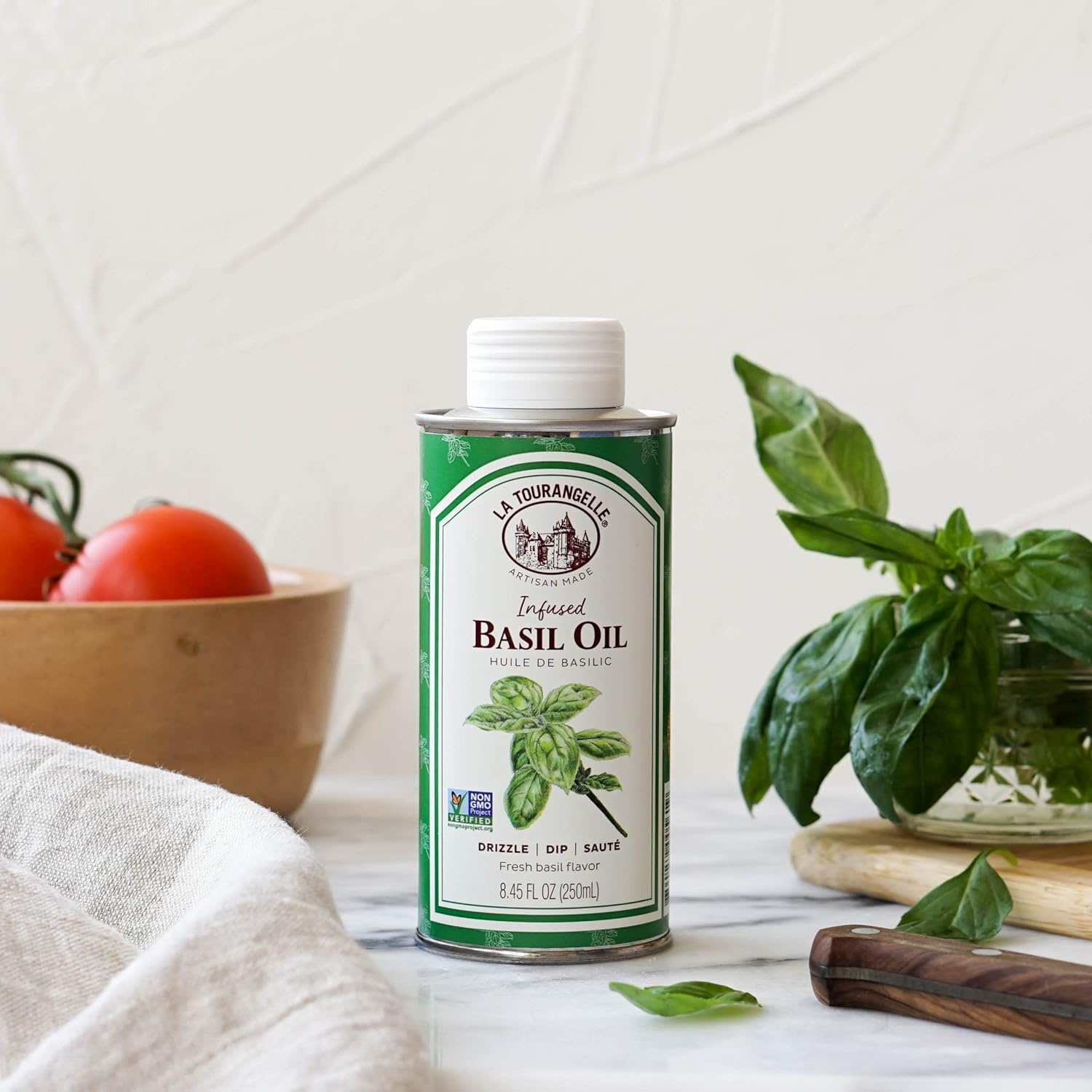 image:imageLa Tourangelle White Truffle Cooking Spray Complex Gourmet Earthy Flavor for Spraying on Pasta Popcorn Vegetables Potatoes and More 5 Fl OzBasil
