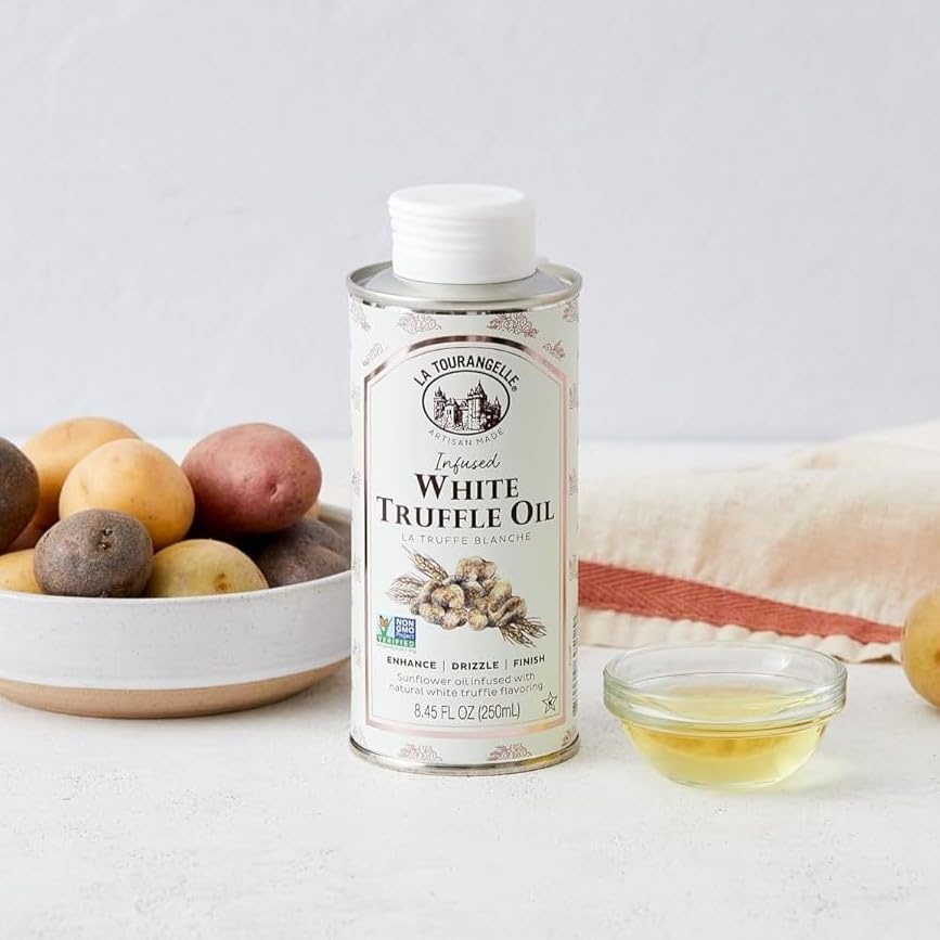 image:imageLa Tourangelle White Truffle Cooking Spray Complex Gourmet Earthy Flavor for Spraying on Pasta Popcorn Vegetables Potatoes and More 5 Fl OzBlack White Truffle Gift Box