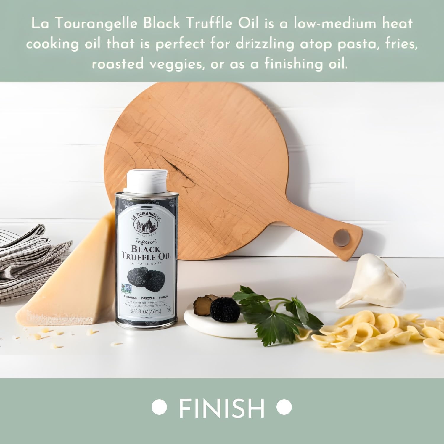 image:imageLa Tourangelle White Truffle Cooking Spray Complex Gourmet Earthy Flavor for Spraying on Pasta Popcorn Vegetables Potatoes and More 5 Fl OzBlack Truffle