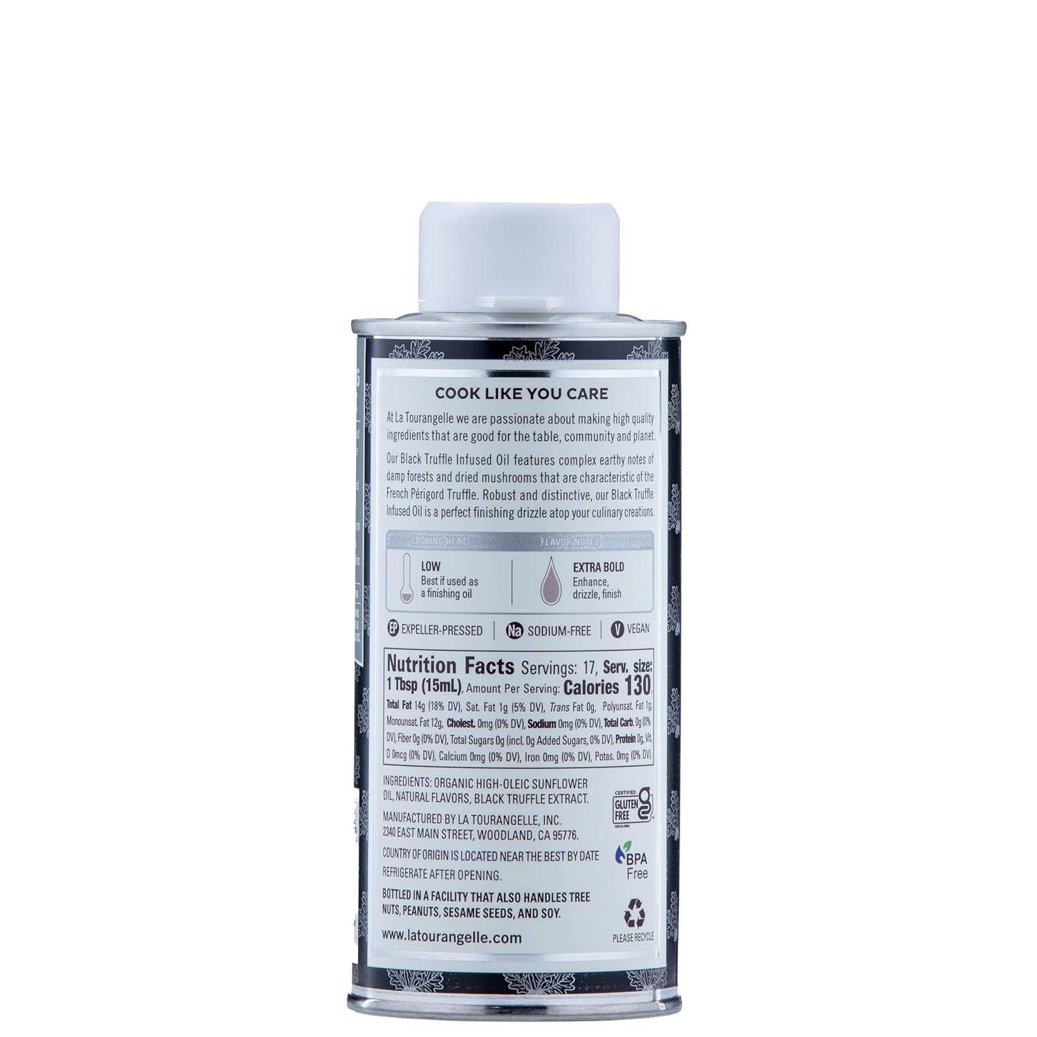 image:imageLa Tourangelle White Truffle Cooking Spray Complex Gourmet Earthy Flavor for Spraying on Pasta Popcorn Vegetables Potatoes and More 5 Fl OzBlack Truffle