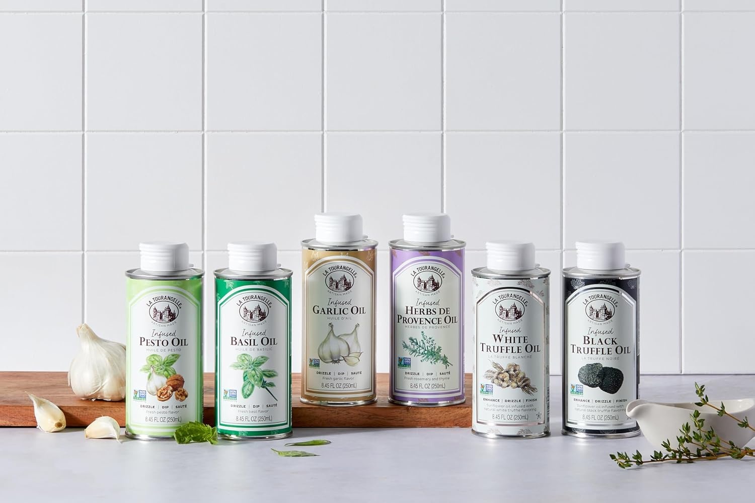 image:imageLa Tourangelle White Truffle Cooking Spray Complex Gourmet Earthy Flavor for Spraying on Pasta Popcorn Vegetables Potatoes and More 5 Fl OzGarlic
