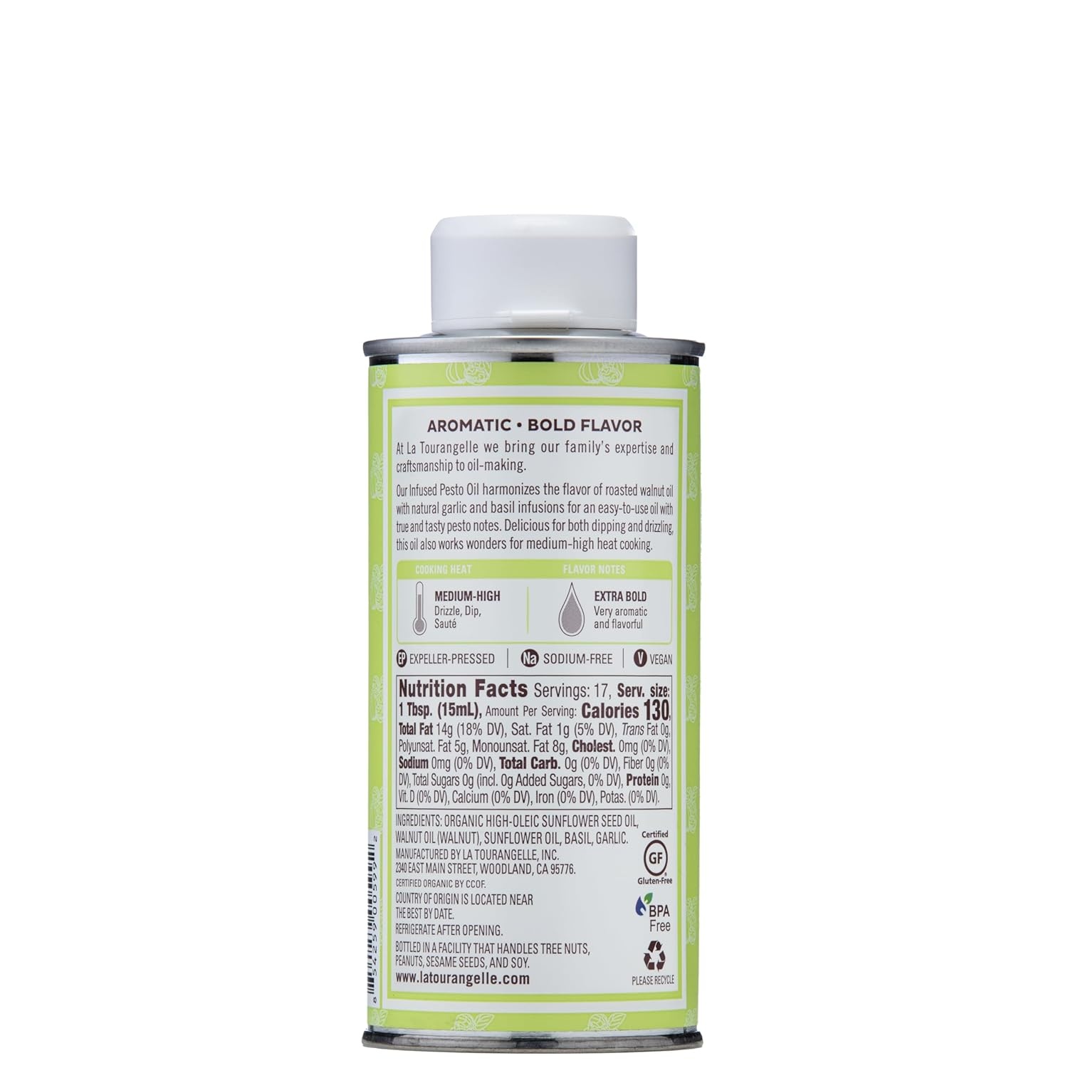 image:imageLa Tourangelle White Truffle Cooking Spray Complex Gourmet Earthy Flavor for Spraying on Pasta Popcorn Vegetables Potatoes and More 5 Fl OzPesto