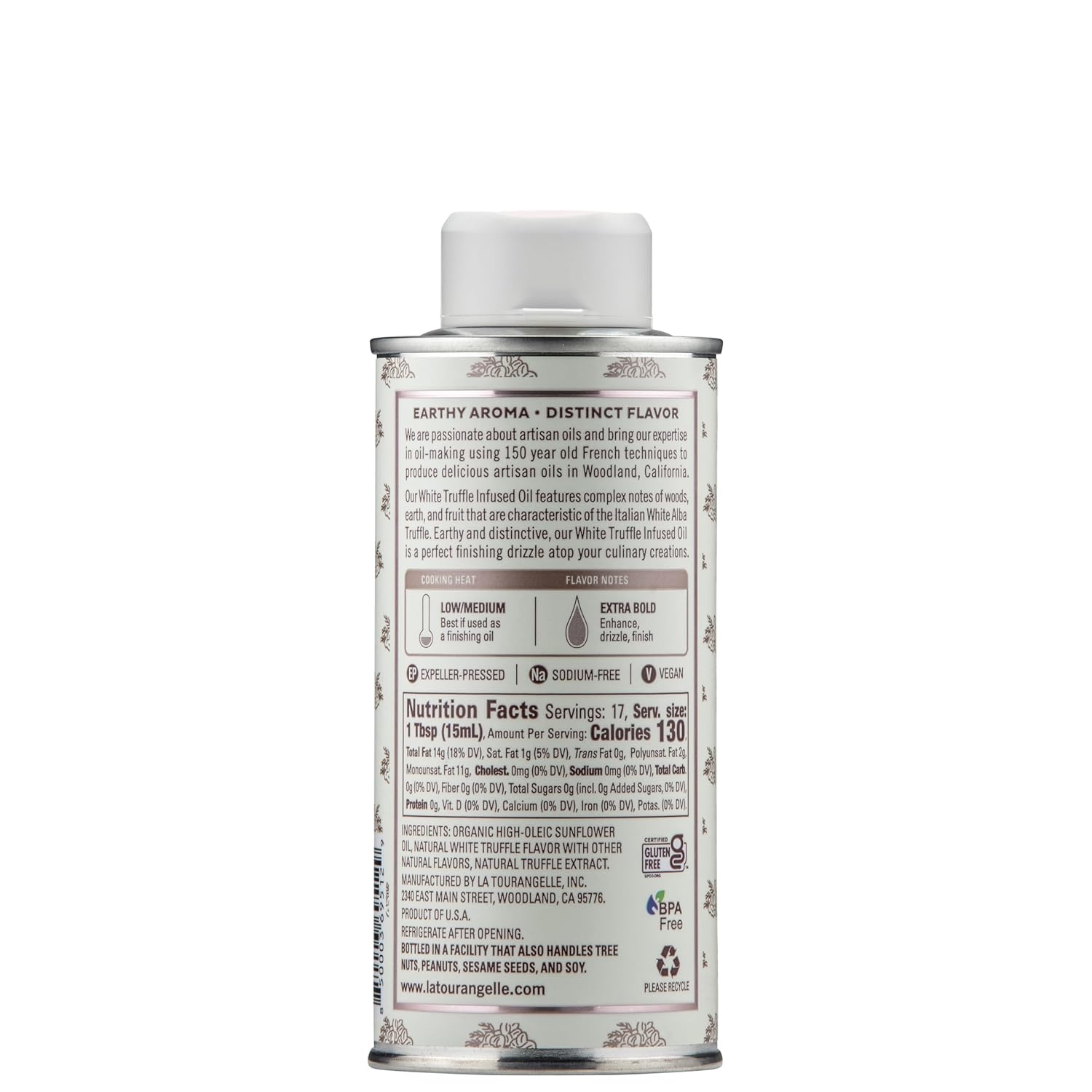image:imageLa Tourangelle White Truffle Cooking Spray Complex Gourmet Earthy Flavor for Spraying on Pasta Popcorn Vegetables Potatoes and More 5 Fl OzWhite Truffle