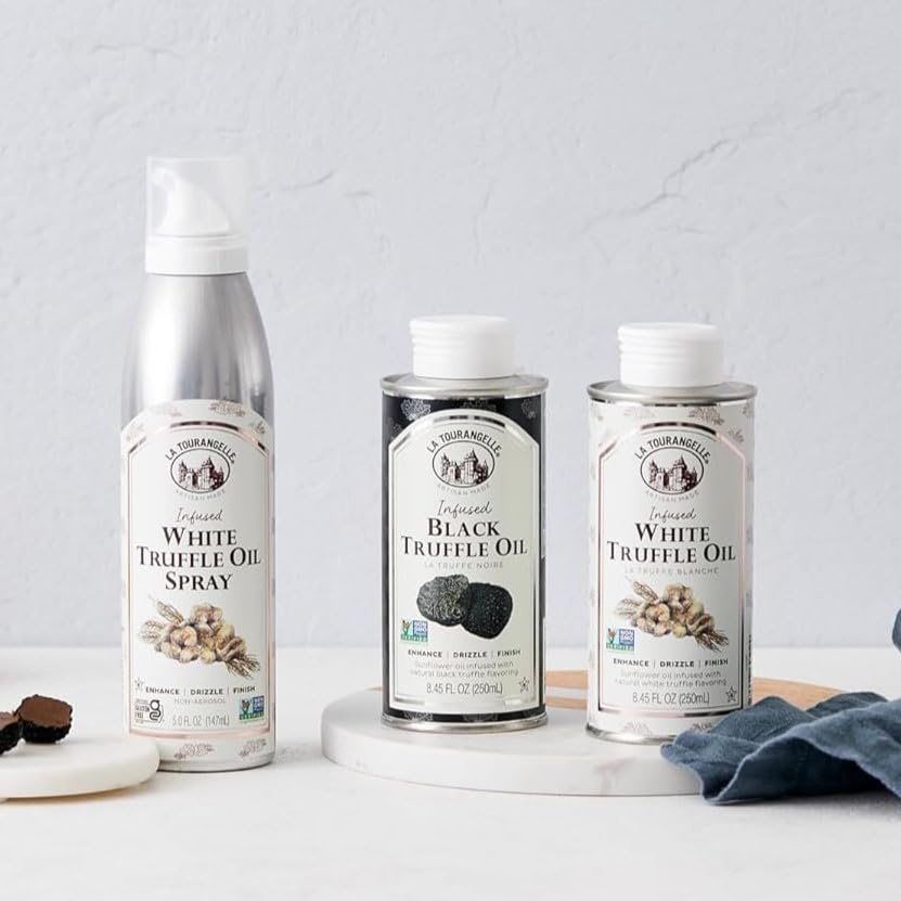 image:imageLa Tourangelle White Truffle Cooking Spray Complex Gourmet Earthy Flavor for Spraying on Pasta Popcorn Vegetables Potatoes and More 5 Fl OzWhite Truffle