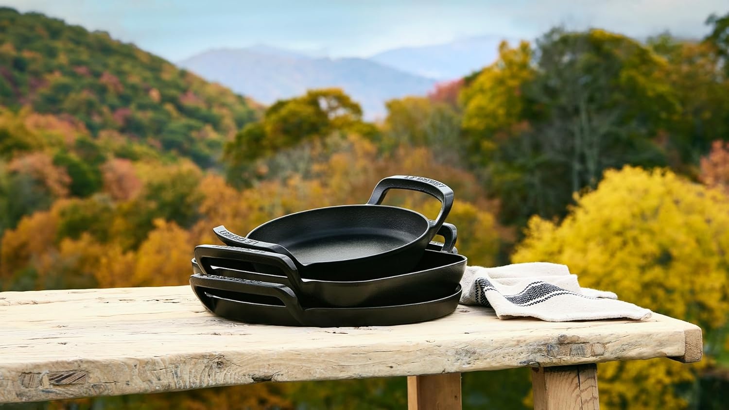 image:imageLe Creuset Alpine Outdoor Collection Enameled Cast Iron Pizza Pan 15Grill Basket