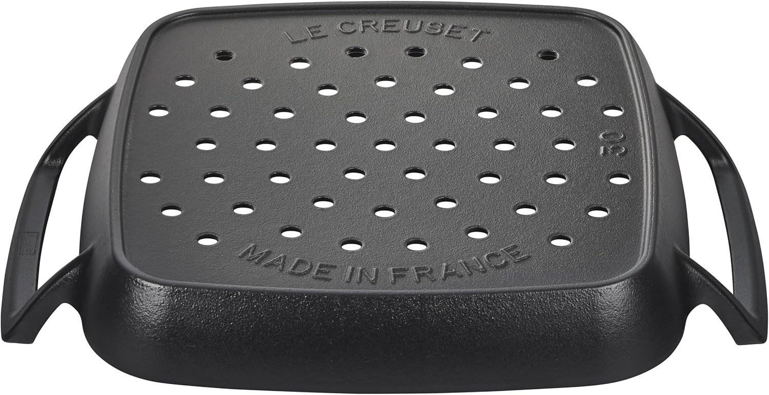 image:imageLe Creuset Alpine Outdoor Collection Enameled Cast Iron Pizza Pan 15Grill Basket