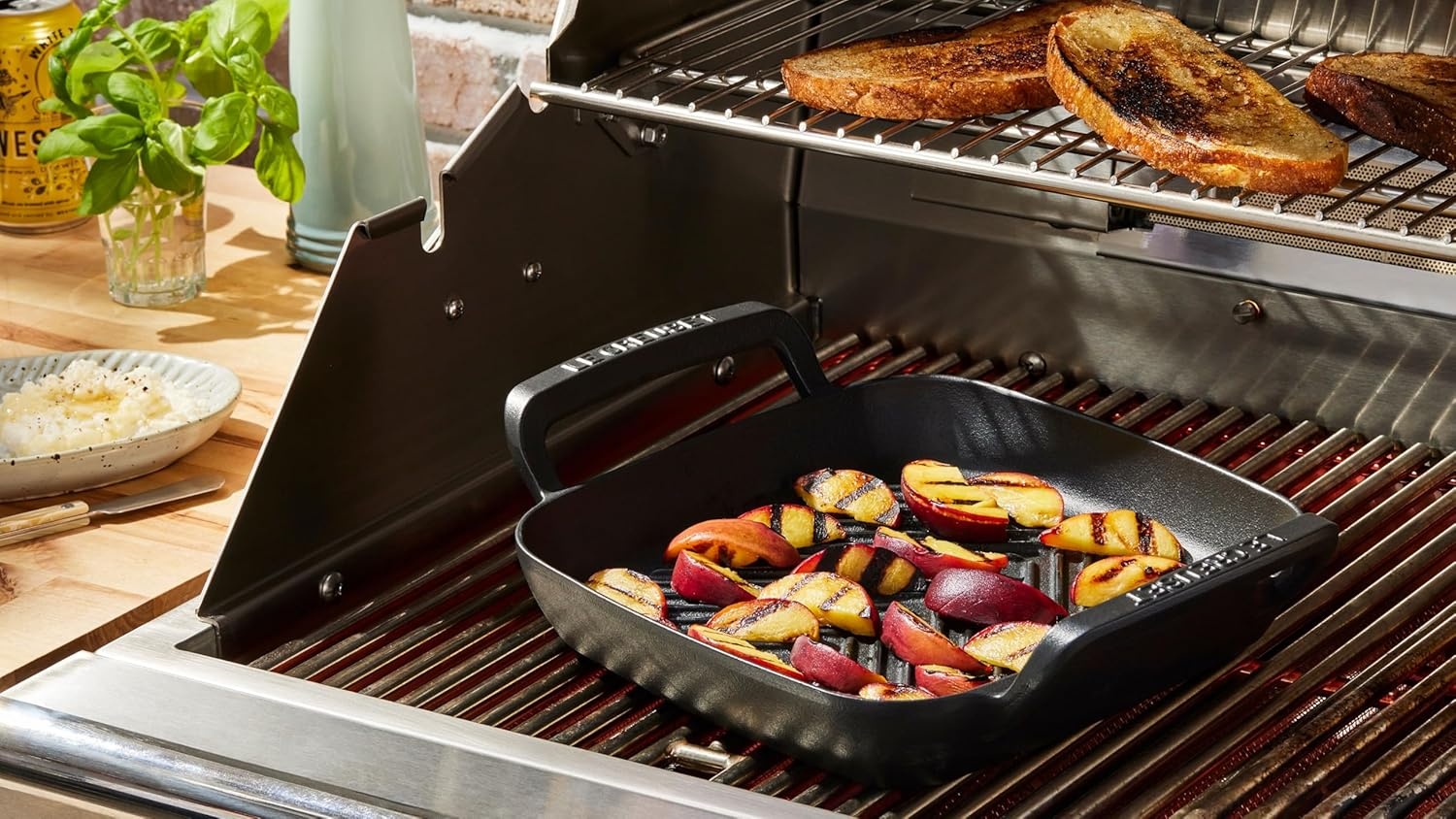 image:imageLe Creuset Alpine Outdoor Collection Enameled Cast Iron Pizza Pan 15Square Grill