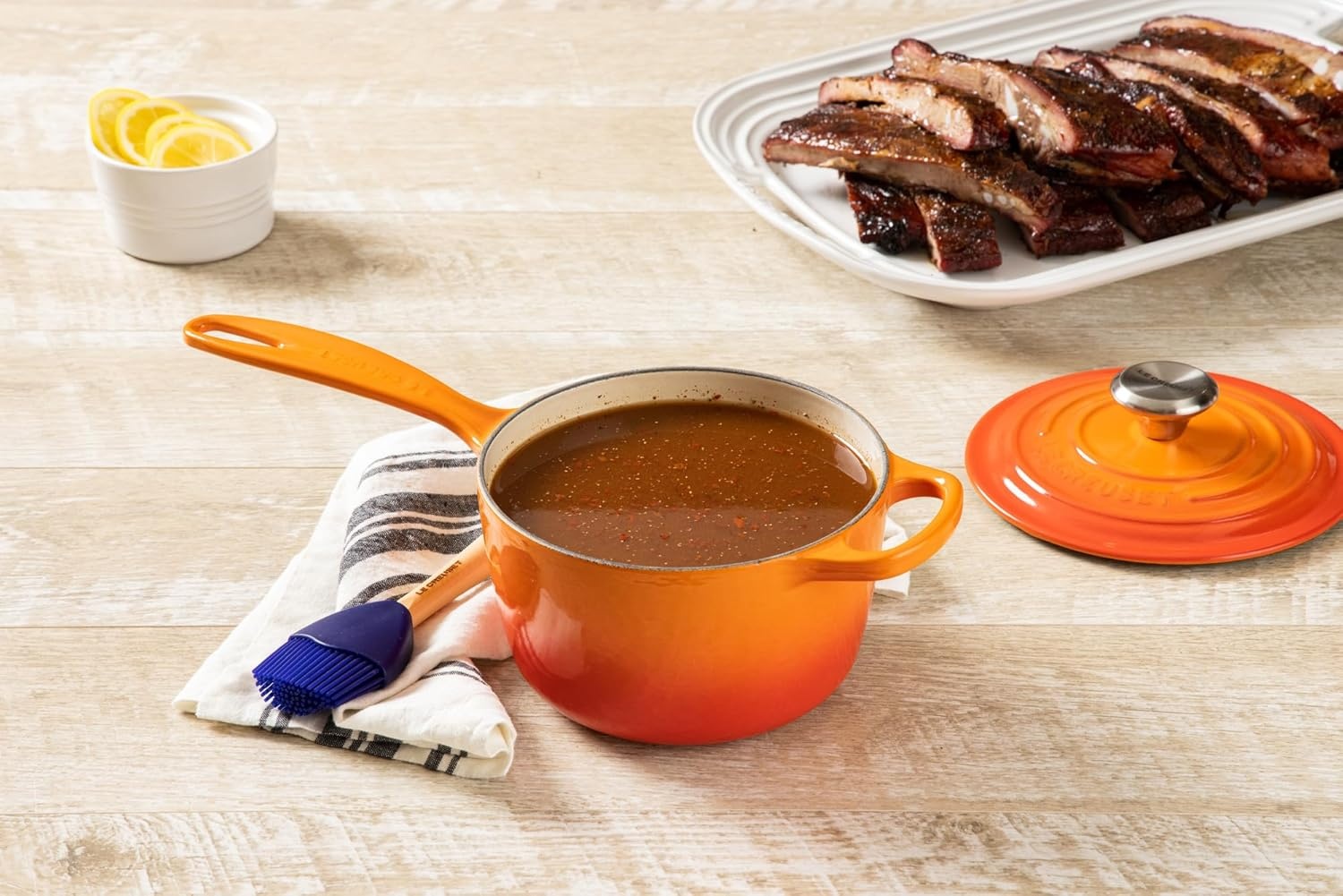 image:imageLe Creuset Enameled Cast Iron Signature Saucepan 225 qt Flame225 QT
