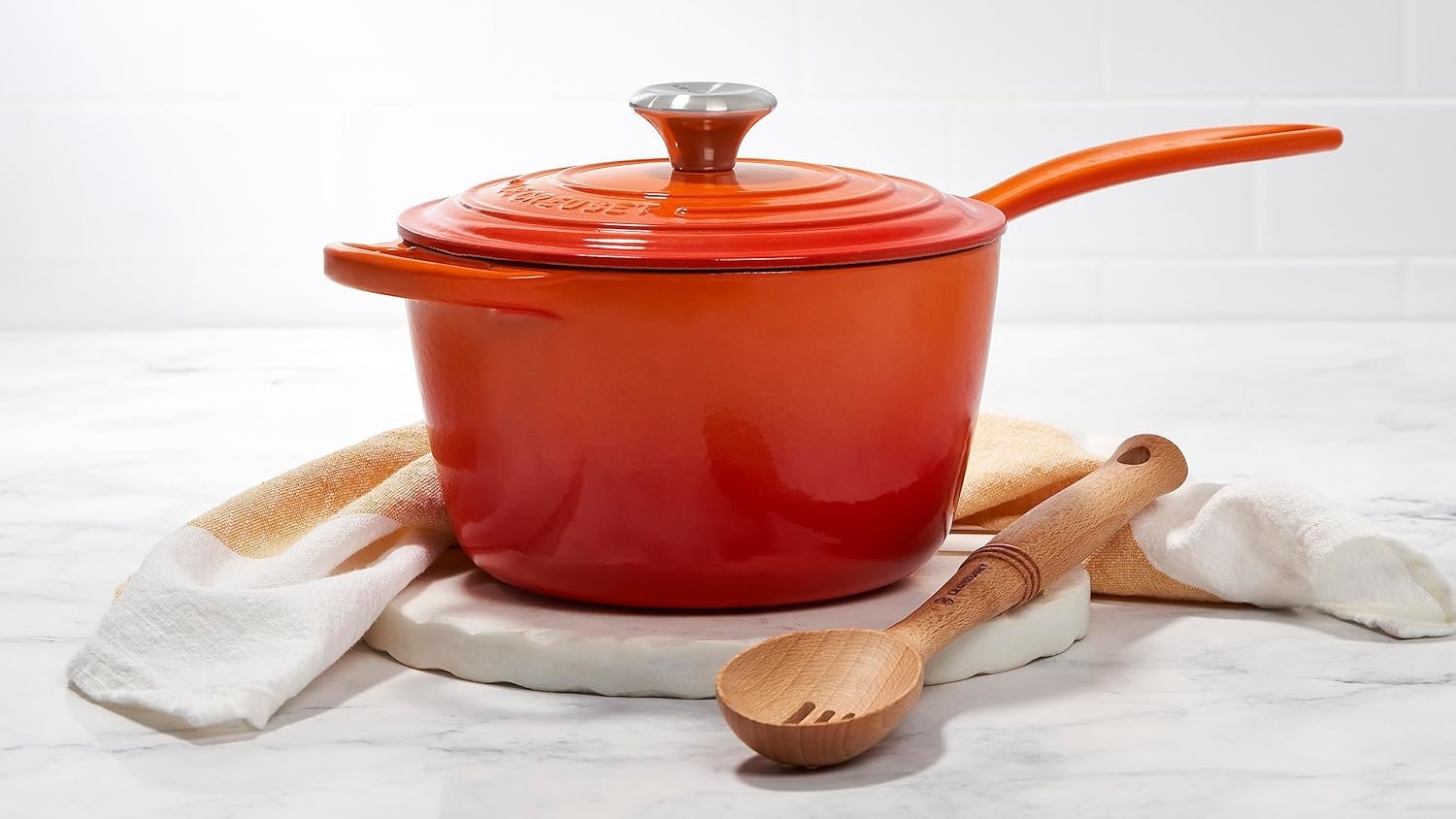 image:imageLe Creuset Enameled Cast Iron Signature Saucepan 225 qt FlameFlame