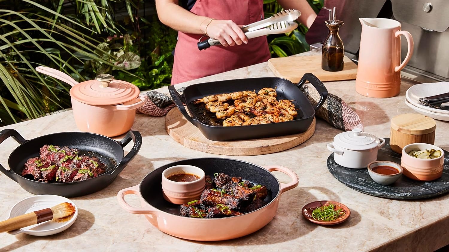 image:imageLe Creuset Enameled Cast Iron Signature Saucepan 225 qt FlamePeche