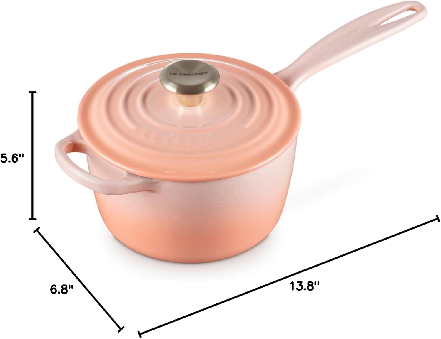 image:imageLe Creuset Enameled Cast Iron Signature Saucepan 225 qt FlamePeche