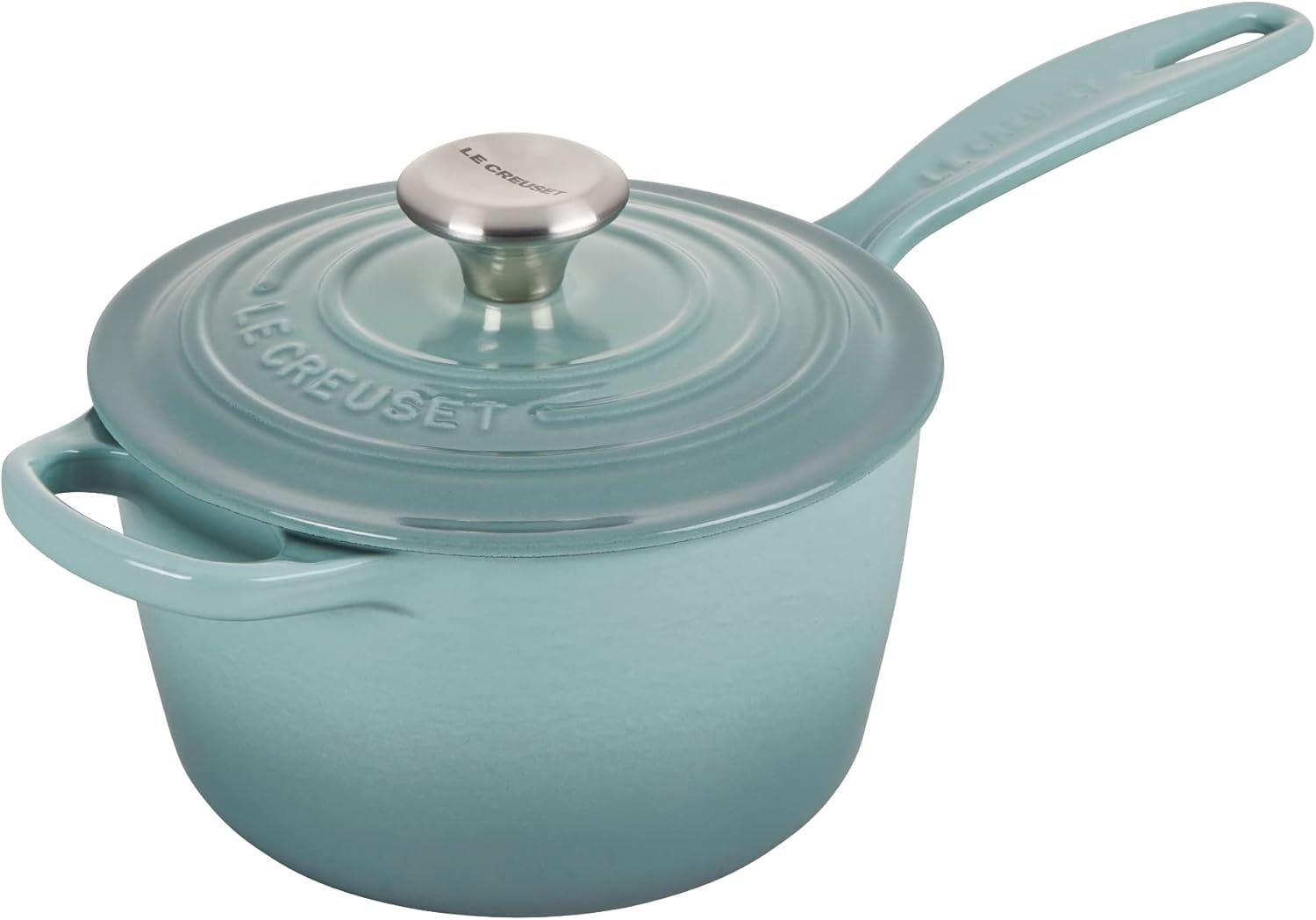 image:imageLe Creuset Enameled Cast Iron Signature Saucepan 225 qt FlameSea Salt