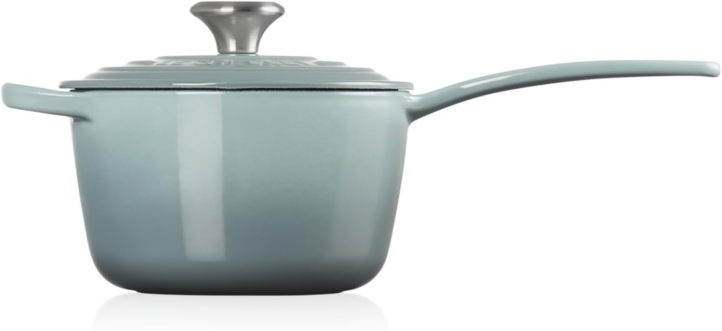 image:imageLe Creuset Enameled Cast Iron Signature Saucepan 225 qt FlameSea Salt