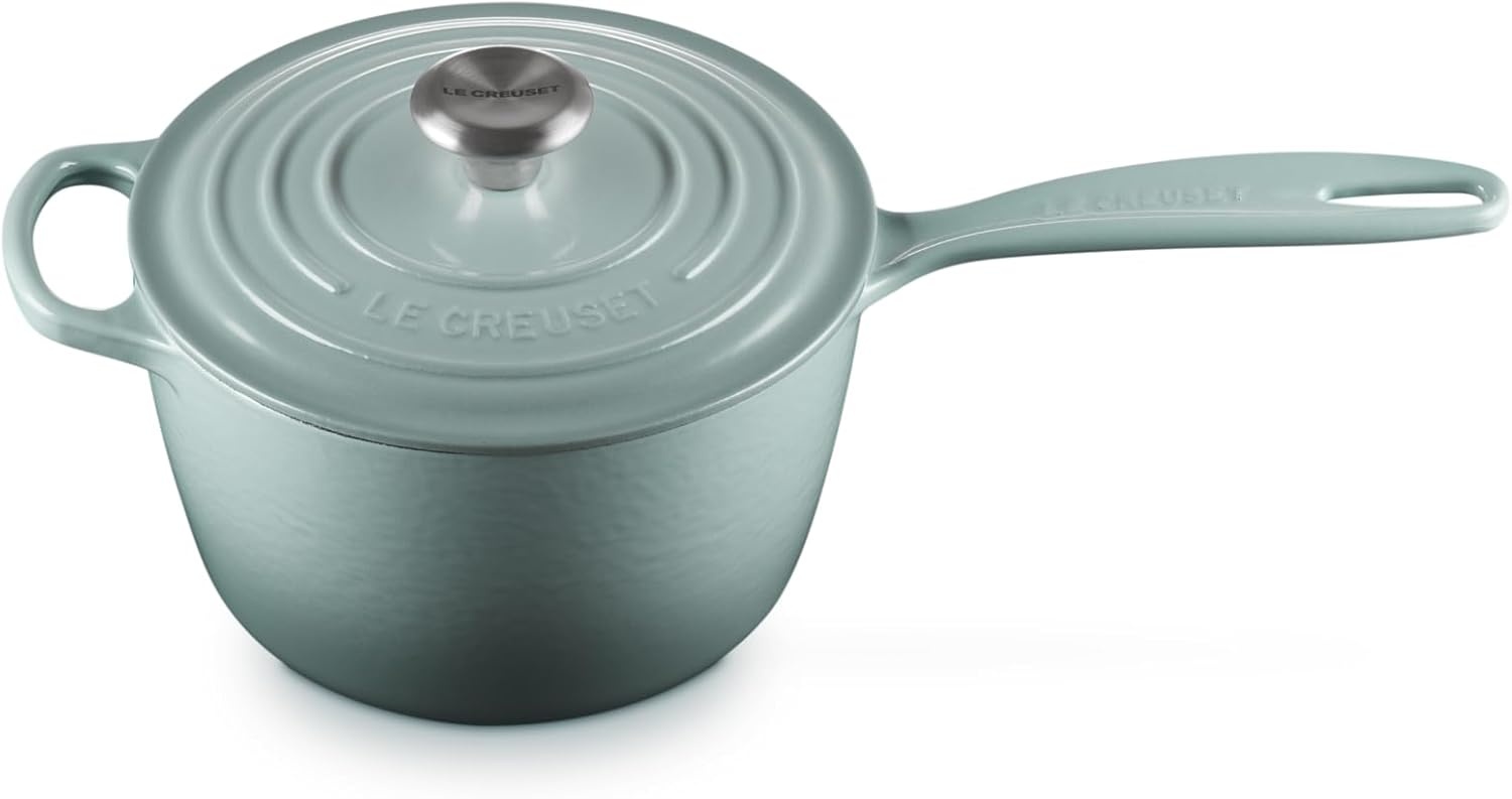 image:imageLe Creuset Enameled Cast Iron Signature Saucepan 225 qt FlameSea Salt
