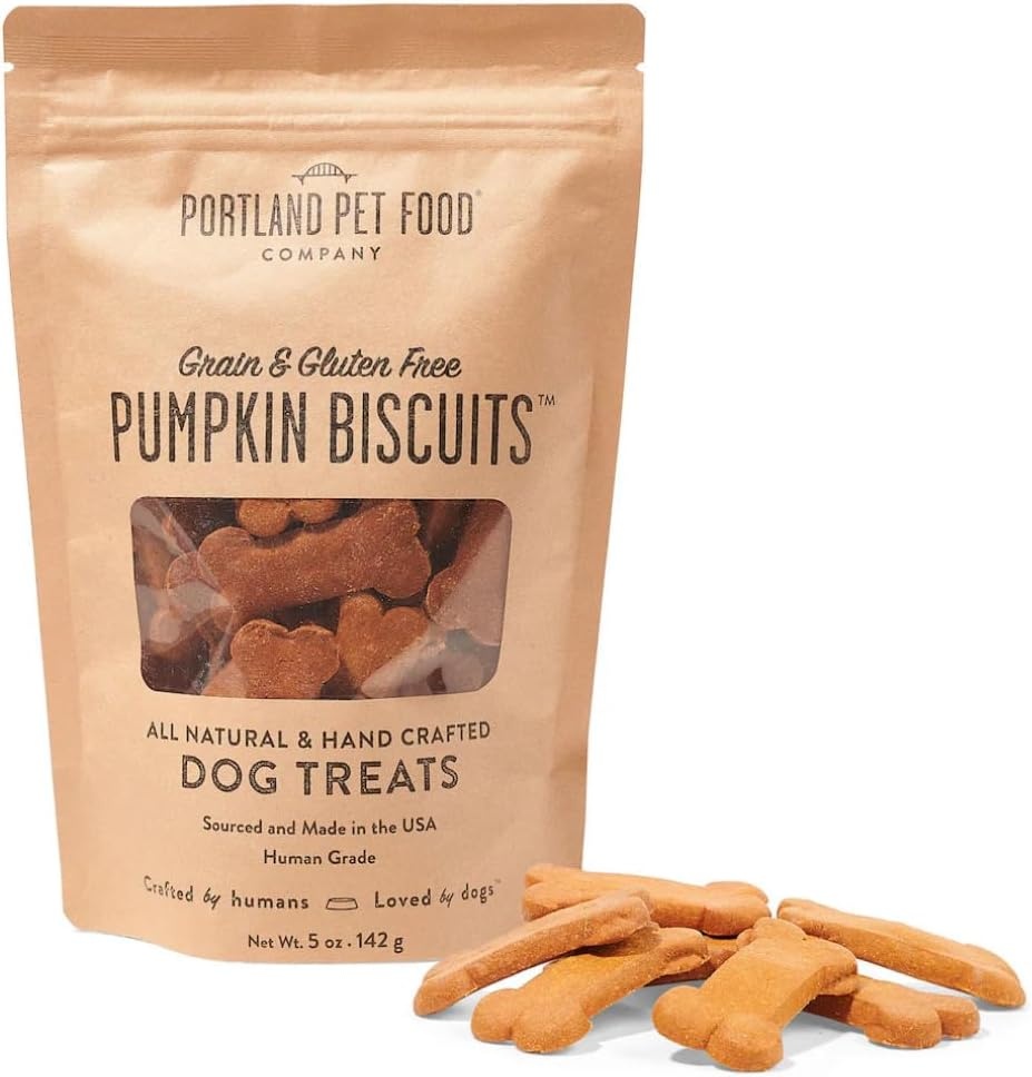 image:imagePortland Pet Food Company Pumpkin Dog Treats Healthy Biscuits for Small Medium amp Large Dogs GrainFree HumanGrade All Natural Cookies Snacks amp Puppy Training Treats Made in The USA 5 ozPumpkin