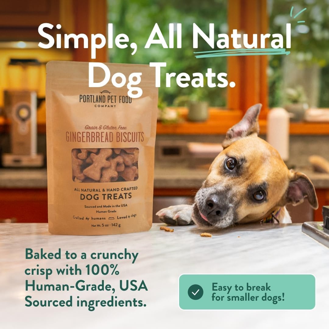 image:imagePortland Pet Food Company Pumpkin Dog Treats Healthy Biscuits for Small Medium amp Large Dogs GrainFree HumanGrade All Natural Cookies Snacks amp Puppy Training Treats Made in The USA 5 ozGingerbread