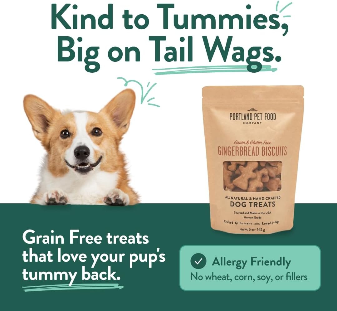image:imagePortland Pet Food Company Pumpkin Dog Treats Healthy Biscuits for Small Medium amp Large Dogs GrainFree HumanGrade All Natural Cookies Snacks amp Puppy Training Treats Made in The USA 5 ozGingerbread