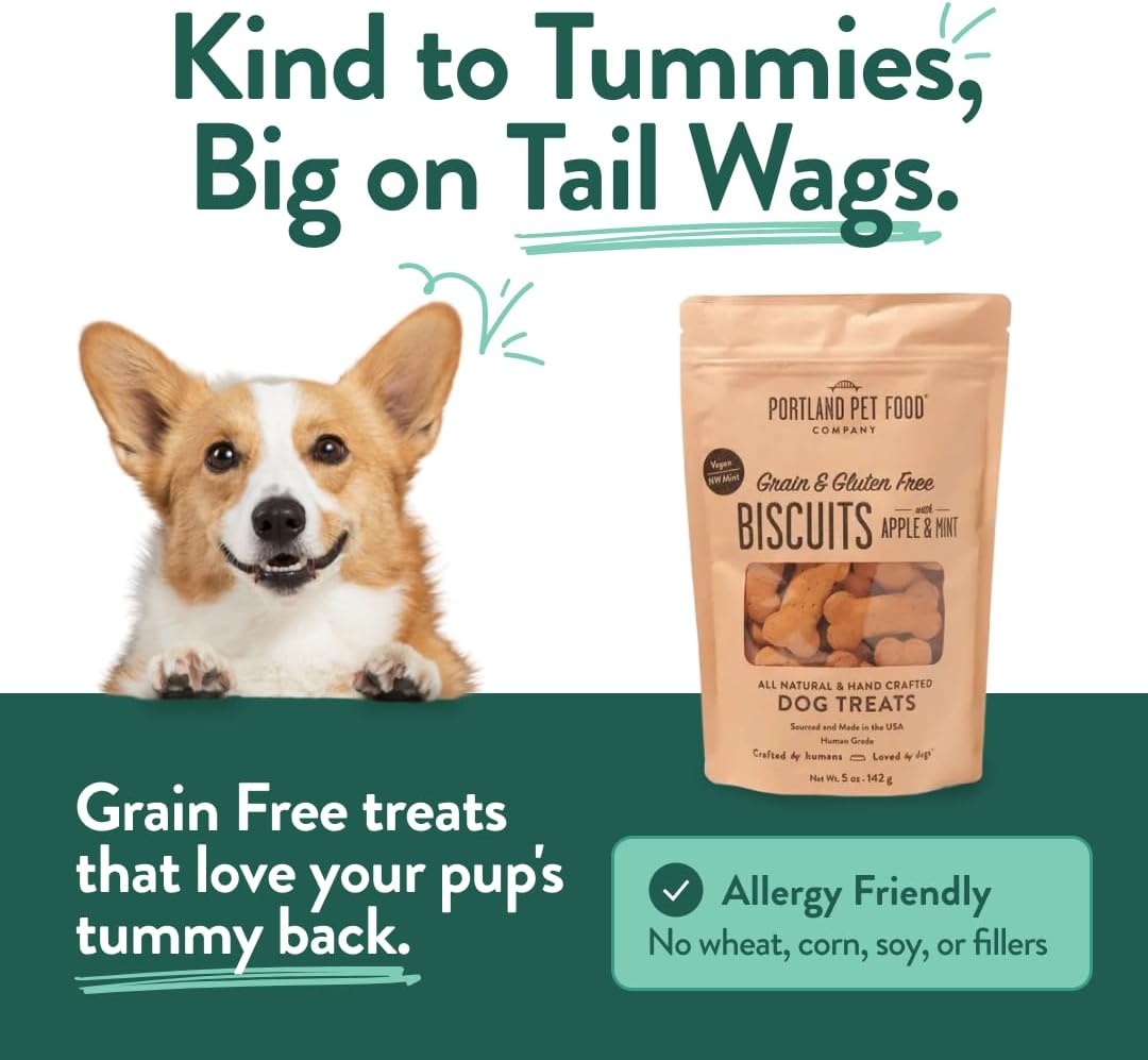 image:imagePortland Pet Food Company Pumpkin Dog Treats Healthy Biscuits for Small Medium amp Large Dogs GrainFree HumanGrade All Natural Cookies Snacks amp Puppy Training Treats Made in The USA 5 ozApple Mint