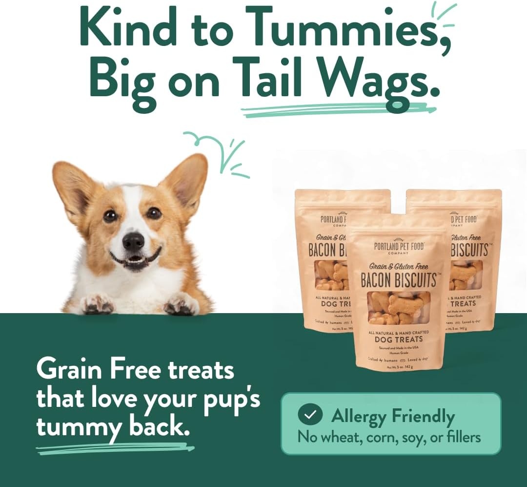 image:imagePortland Pet Food Company Pumpkin Dog Treats Healthy Biscuits for Small Medium amp Large Dogs GrainFree HumanGrade All Natural Cookies Snacks amp Puppy Training Treats Made in The USA 5 ozBacon