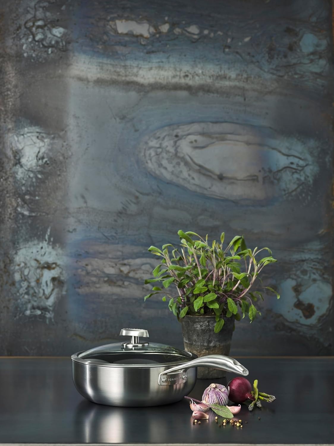 image:imageScanpan CS Deep Saut Pan with Lid 4 qt Silver