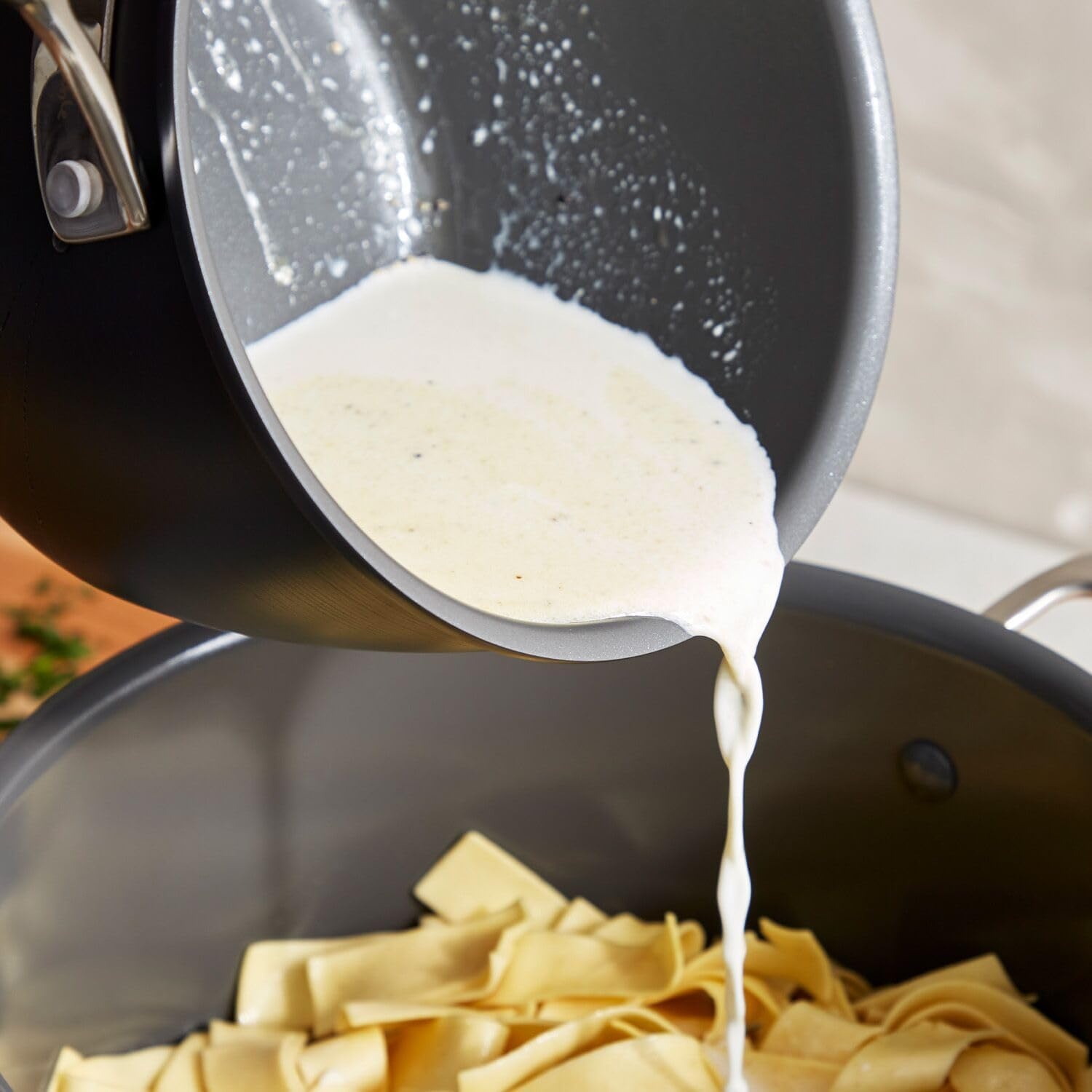 image:imageSur La Table Classic Hard Anodized Ceramic Nonstick Saucepan Aluminum