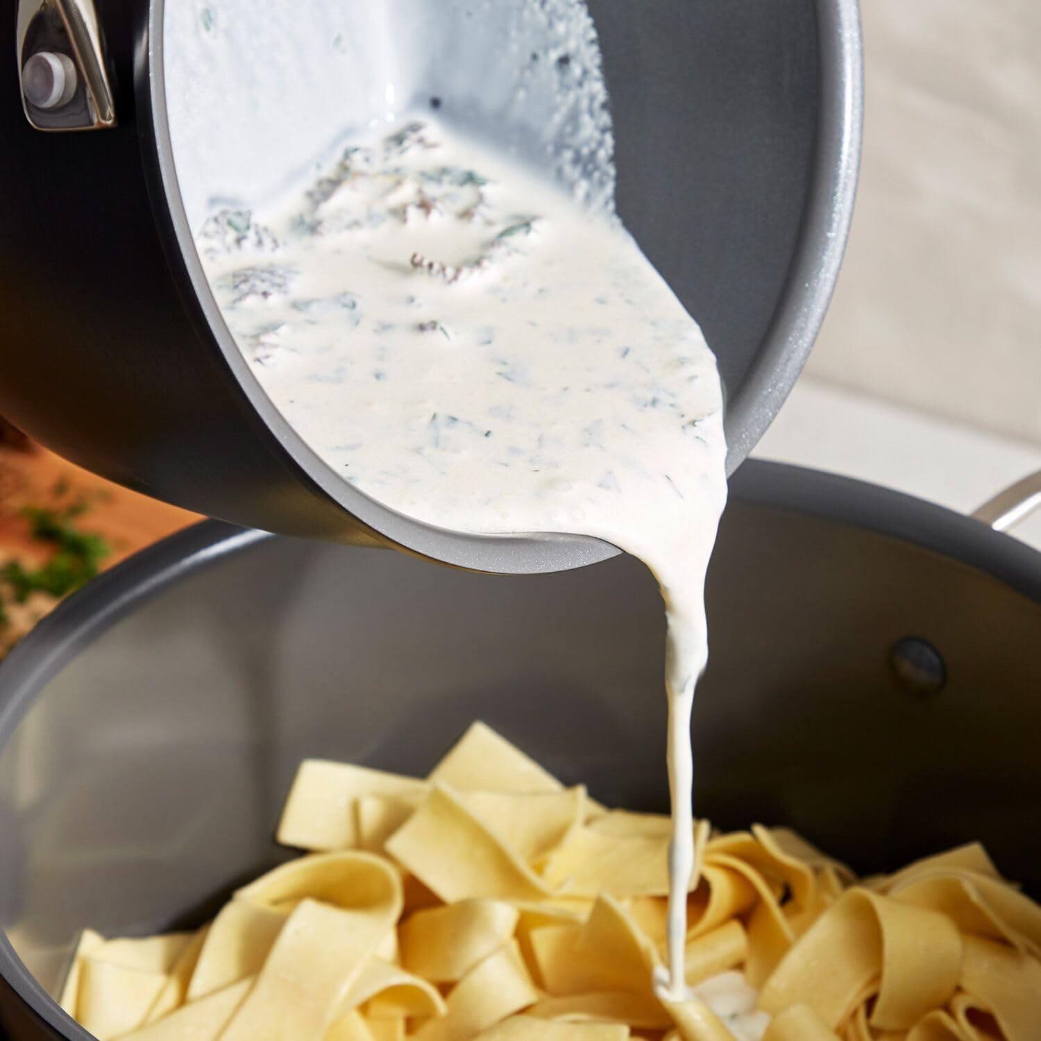 image:imageSur La Table Classic Hard Anodized Ceramic Nonstick Saucepan Aluminum