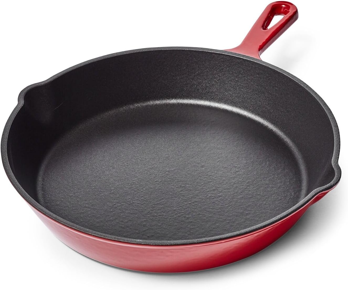 image:imageSur La Table Enameled Cast Iron Skillet 10 Frying Pan for Searing Sauting amp Baking Oven to 500F Induction Compatible Durable Nonstick Interior Even Heat Distribution White