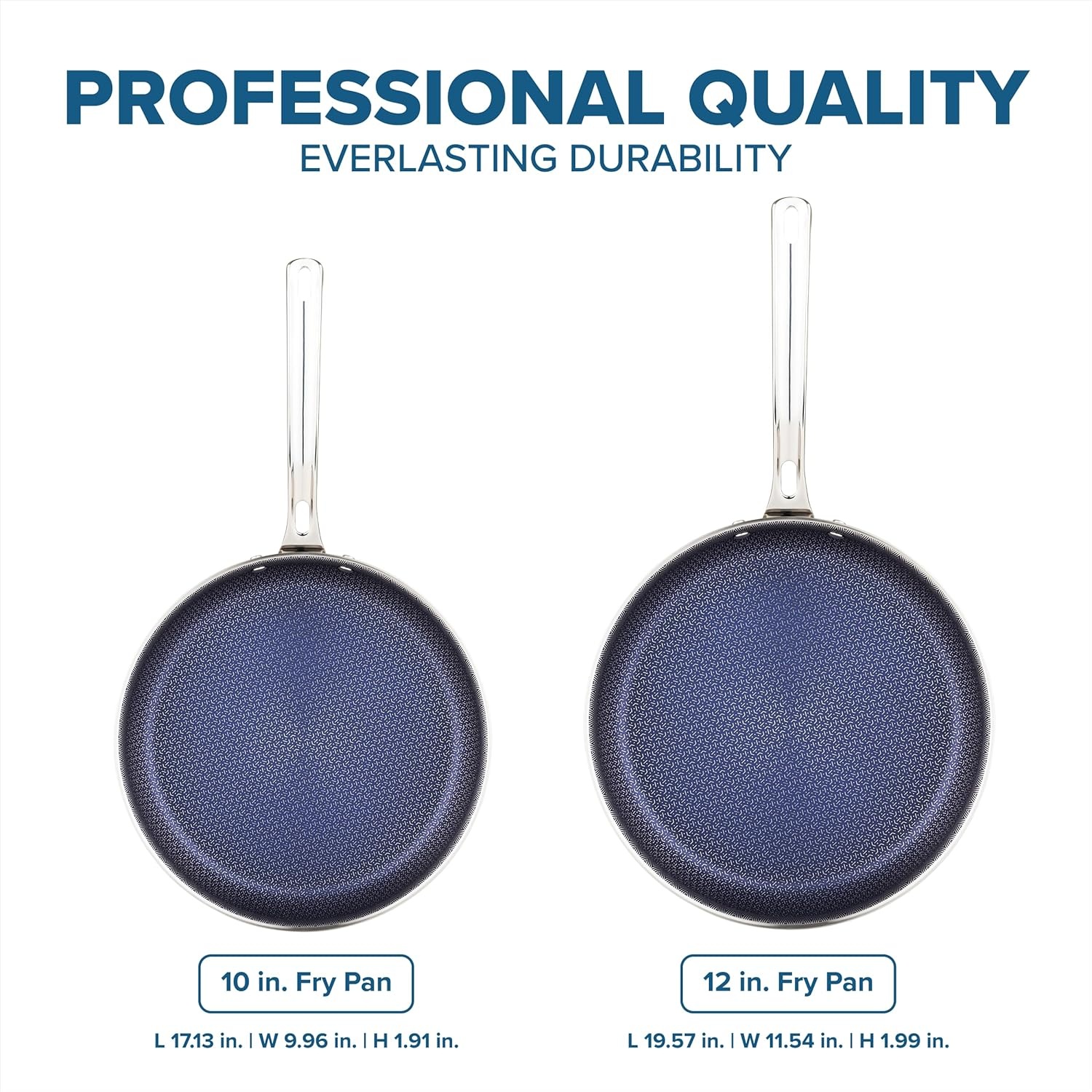 image:imageViking 3Ply Non Stick Frying Pan 8 Inch Hybrid Plus Stainless Steel Kitchen Cookware Silver2Piece Set