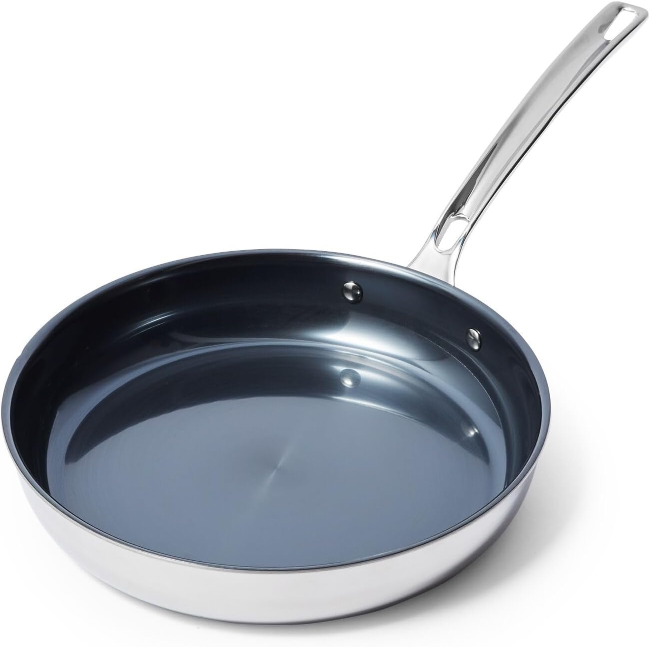 image:imageViking 4Ply Frying Pans 2Piece Laser Clad Titanium Performance Ti 95 and 11 Inch BlueSIlver10 Inch