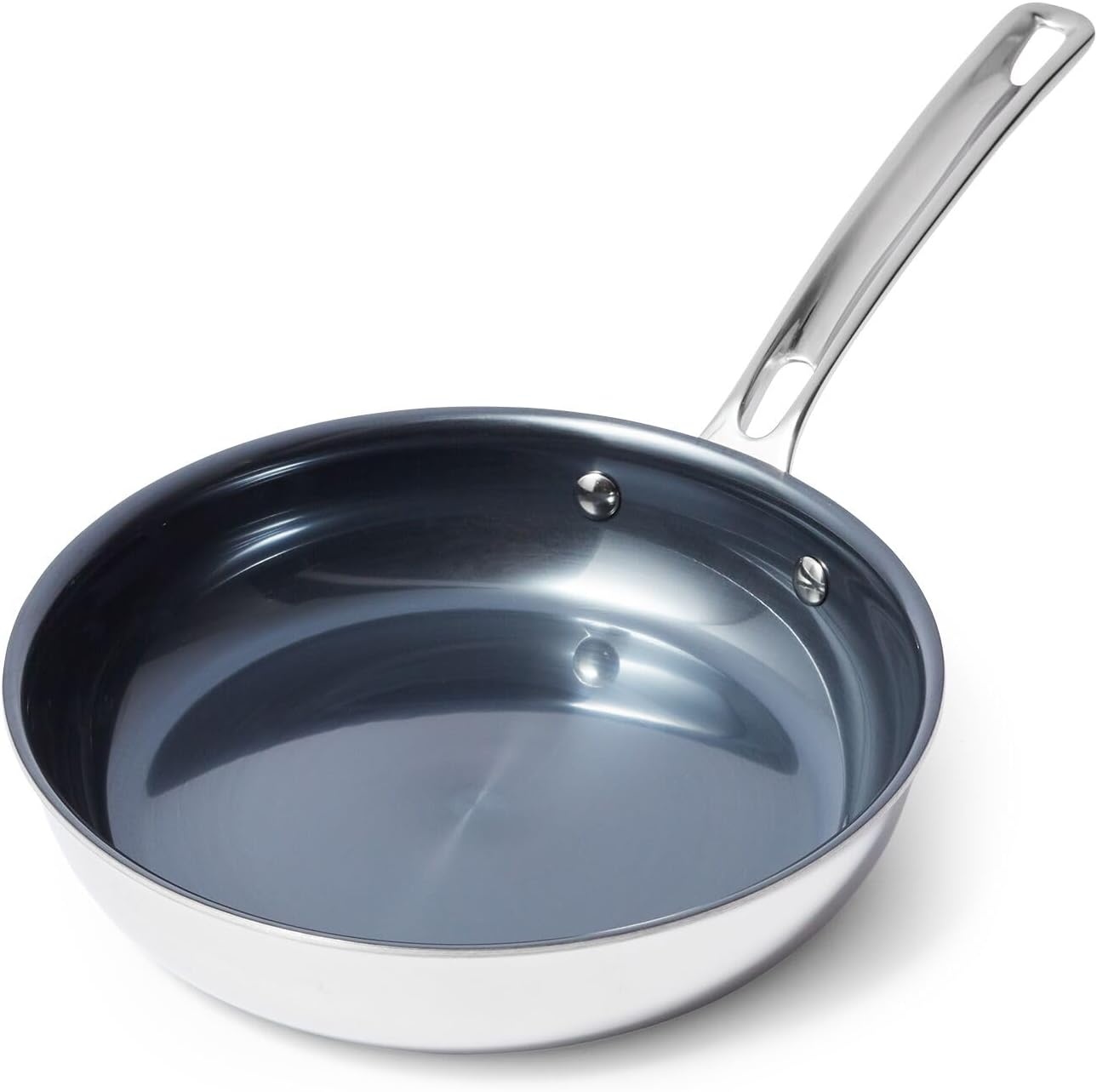 image:imageViking 4Ply Frying Pans 2Piece Laser Clad Titanium Performance Ti 95 and 11 Inch BlueSIlver8 Inch