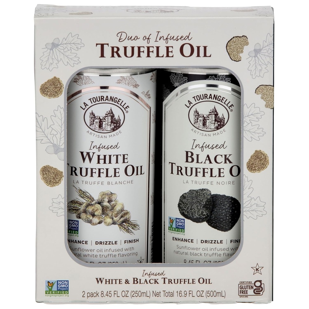 image:imageLa Tourangelle White Truffle Cooking Spray Complex Gourmet Earthy Flavor for Spraying on Pasta Popcorn Vegetables Potatoes and More 5 Fl OzBlack White Truffle Gift Box