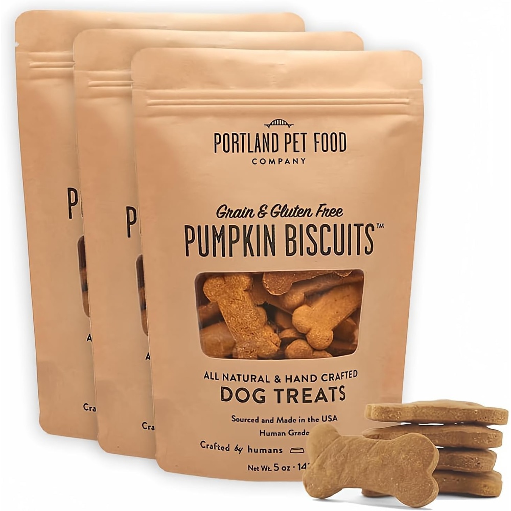 image:imagePortland Pet Food Company Pumpkin Dog Treats Healthy Biscuits for Small Medium amp Large Dogs GrainFree HumanGrade All Natural Cookies Snacks amp Puppy Training Treats Made in The USA 5 ozPumpkin