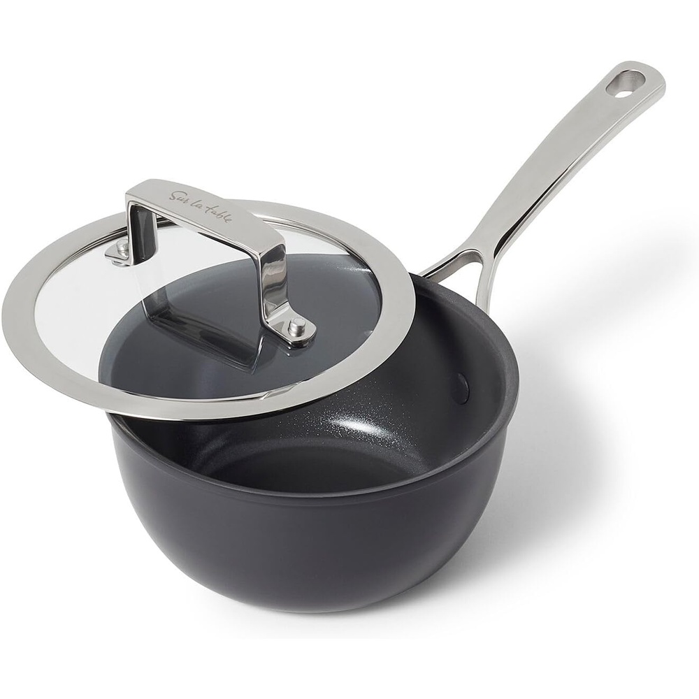 image:imageSur La Table Classic Hard Anodized Ceramic Nonstick Saucepan Aluminum