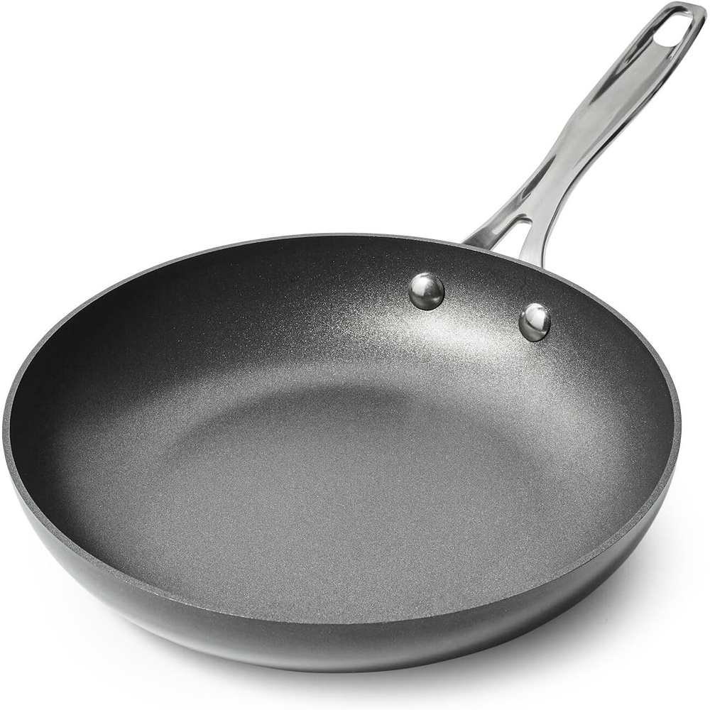image:imageSur La Table Signature Hard Anodized Nonstick Skillet PFOAFree Ceramic Coating for Everyday Searing Sauting and FryingBlack