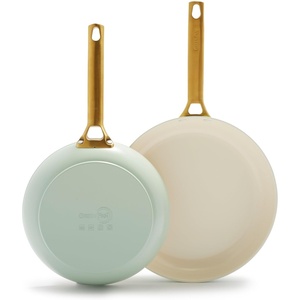 image:imageGreenPan Hard Anodized Healthy Ceramic Nonstick 10 and 12 Frying Pan Skillet Set Gold Handle PFASFree Dishwasher Safe Oven Safe Twilight BlueJulep Green