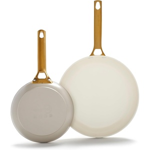 image:imageGreenPan Hard Anodized Healthy Ceramic Nonstick 10 and 12 Frying Pan Skillet Set Gold Handle PFASFree Dishwasher Safe Oven Safe Twilight BlueTaupe