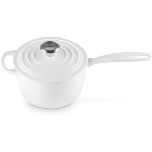 image:imageLe Creuset Enameled Cast Iron Signature Saucepan 225 qt FlameWhite