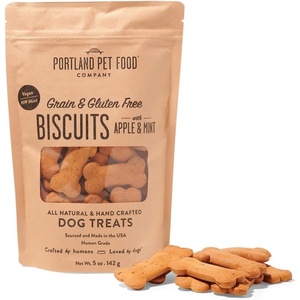 image:imagePortland Pet Food Company Pumpkin Dog Treats Healthy Biscuits for Small Medium amp Large Dogs  GrainFree HumanGrade All Natural Cookies Snacks amp Puppy Training Treats  Made in The USA  5 ozApple  Mint