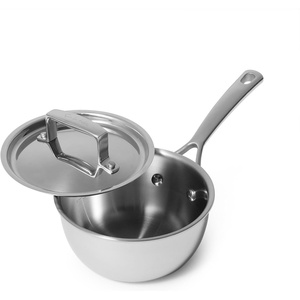 image:imageSur La Table Classic 5Ply Stainless Steel Saucepan 5Ply Construction for Even Heat Precise Saucing and Everyday Stovetop Cooking