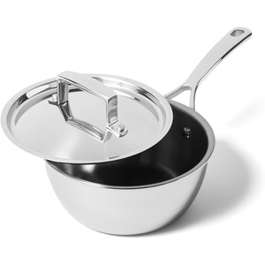 image:imageSur La Table Classic 5Ply Stainless Steel Saucier 2 Qt 5Ply Curved Saucier Pan for Sauces Custards and Reduction Work 2 Qt