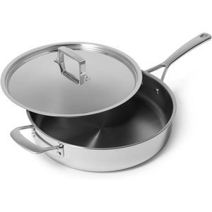 image:imageSur La Table Classic 5Ply Stainless Steel Saut Pan 5 Qt Silver