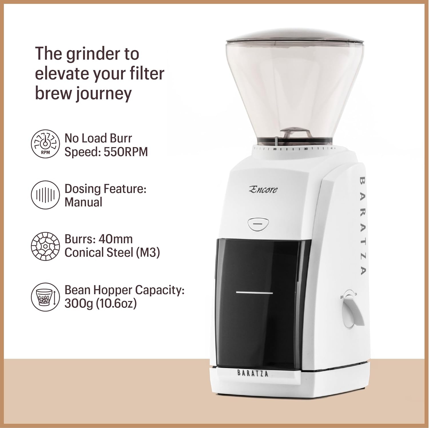 image:imageBaratza Encore Coffee Grinder ZCG485BLK BlackWhite